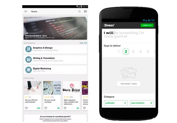 apps para ganhar dinheiro rápido: Fiverr